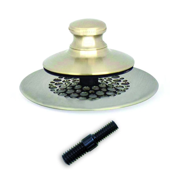 Watco 2.875 in. SimpliQuick Push Pull Bath Stopper, Grid Strain and Composite P, - Nickel 58751-PP-BN-G - main